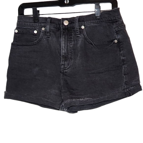 Madewell High-Rise Denim Shorts in Lunar Wash - Picture 1 of 16